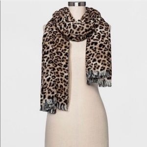 A New Day Leopard Print Oversized Scarf